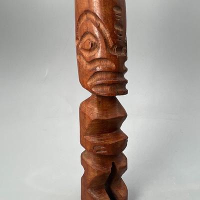 Retro Hand Carved Wooden Tropical Tiki Totem Letter Opener Knife