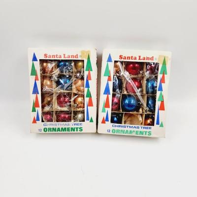 VINTAGE SANTA LAND SHINY ORNAMENS