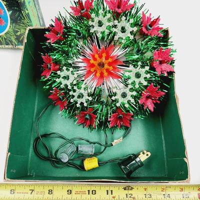 VINTAGE 21 LIGHT TREE TOP STAR - WORKS