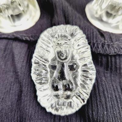 VINTAGE GLASS 5 PC NATIVITY SCENE
