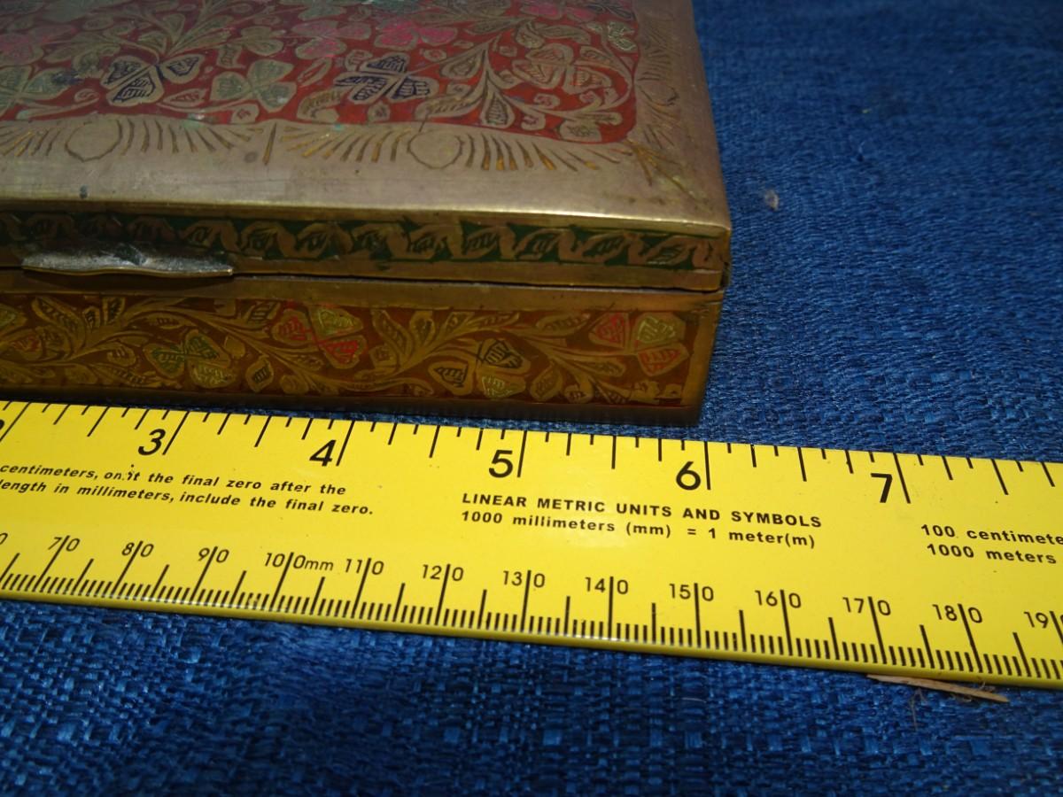 LOT 143. METAL TRINKET BOX