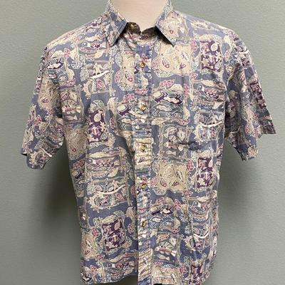 The Ono Shirt by Liberty House Button Front Hawaiian Style Shirt XL