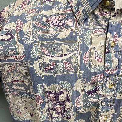The Ono Shirt by Liberty House Button Front Hawaiian Style Shirt XL