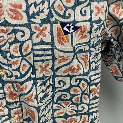 Men's Reyn Spooner Button Front Hawaiian Shirt Size Large