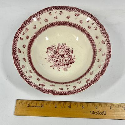 Dovedale Grindley England Red and White pattern China bowl