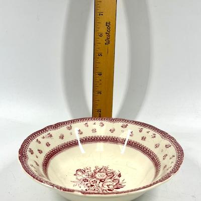 Dovedale Grindley England Red and White pattern China bowl