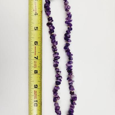 BEAUTIFUL AUTHENTIC PURPLE AMETHYST NECKLACE