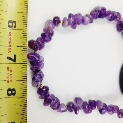 BEAUTIFUL AUTHENTIC PURPLE AMETHYST NECKLACE