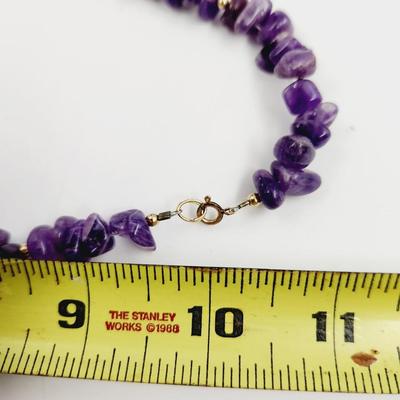 BEAUTIFUL AUTHENTIC PURPLE AMETHYST NECKLACE