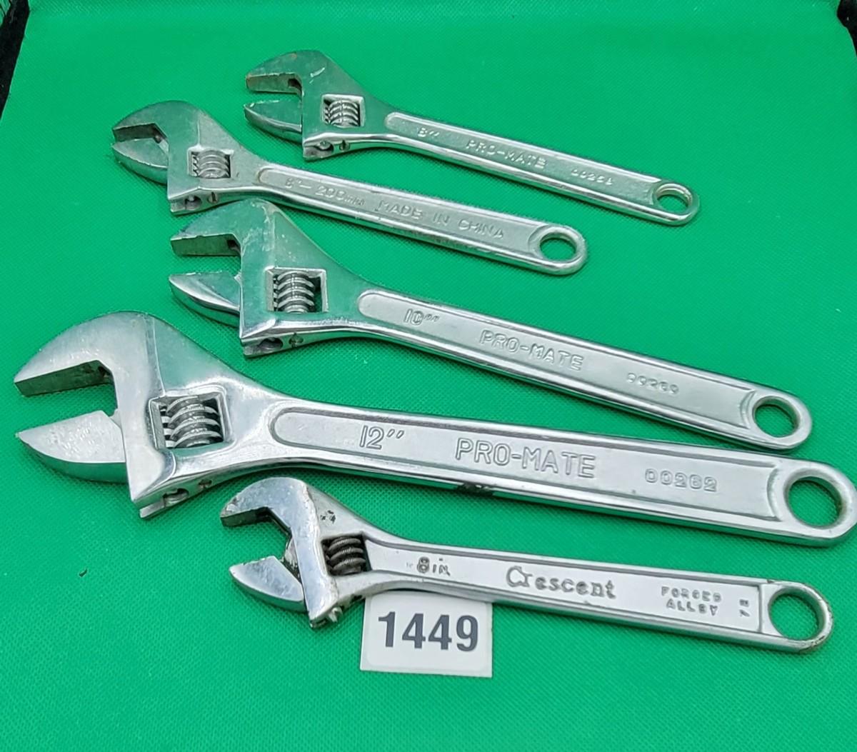 Adjustable End Wrench Lot