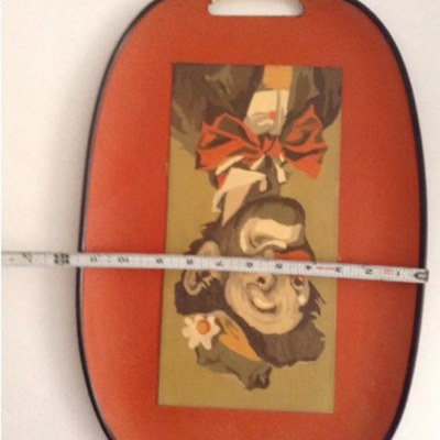 Mid Century Bamboo Clown Tray