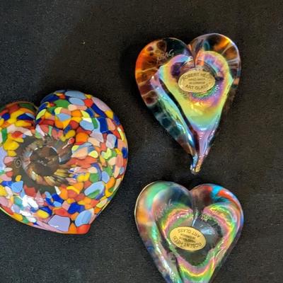 Glass Art Hearts