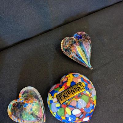 Glass Art Hearts