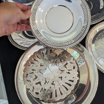 Silver Plated Platters 8pcs