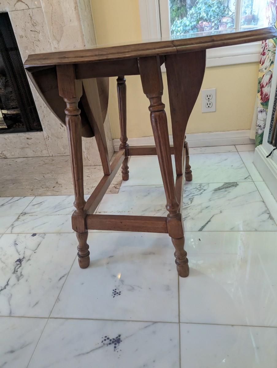 Folding Wood End Table