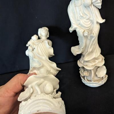 White Asian Figurines 
