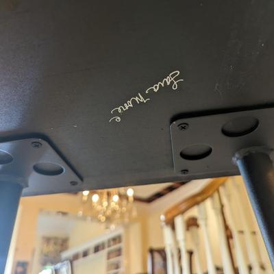 Signed Art End Table 