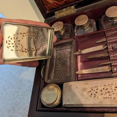 Antique Vanity Sewing Kit 