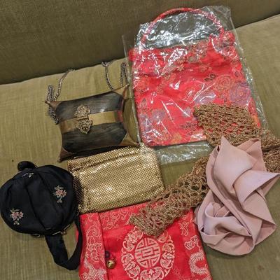 Vintage Clutch & Asian Fabric Bags