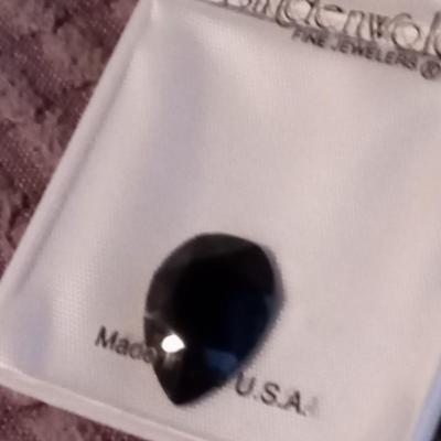 5ct. Pear Faceted Black Onyx