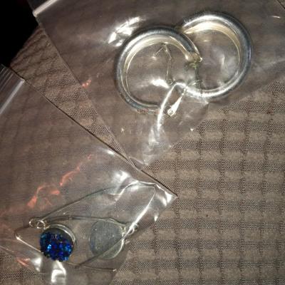 2pr Sterling Silver Ladies Earrings