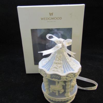 Wedgwood Jasperware 2014 Baby's First Christmas Carousel Ornament with Box (#208)