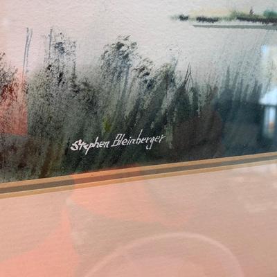 2 Nauticals - Chesapeake Bay Skipjack Rosie Parks Matted & Framed Stephen Bleinberger Watercolor
