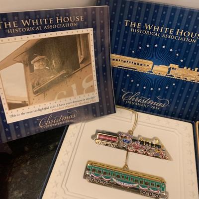 2011 & 2014 White House Christmas Ornaments w/ box & paperwork