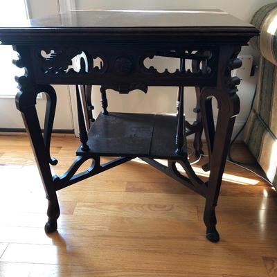 Antique Wood Side Table *Needs TLC