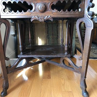 Antique Wood Side Table *Needs TLC