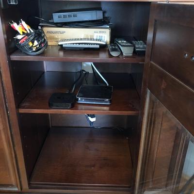 Corner wood cabinet / tv stand / entertainment cabinet