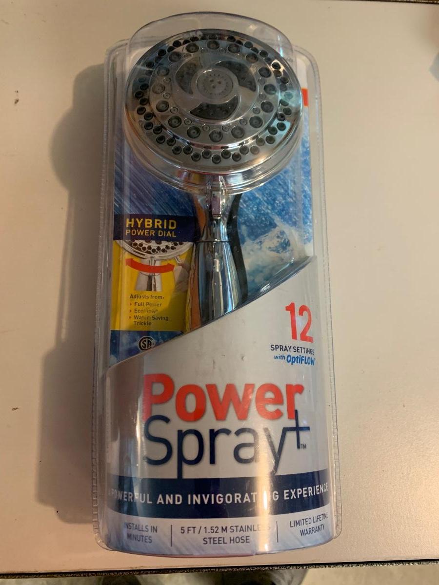 Waterpik Power Spray Shower Head In Package