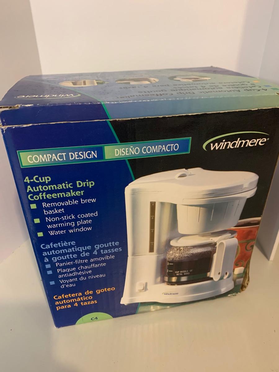 Windmere Conoact 4 Cup Coffee Maker In Box