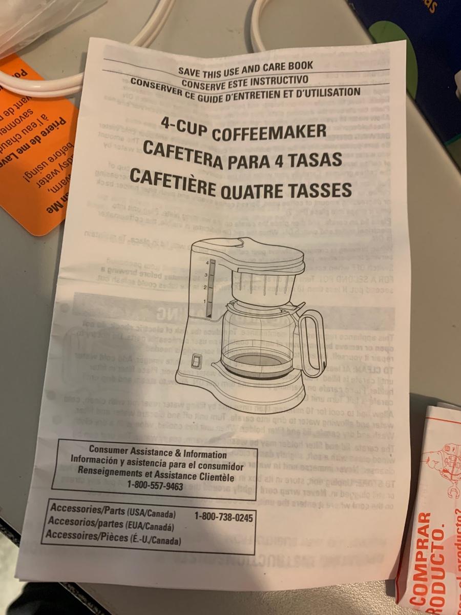 Windmere Conoact 4 Cup Coffee Maker In Box
