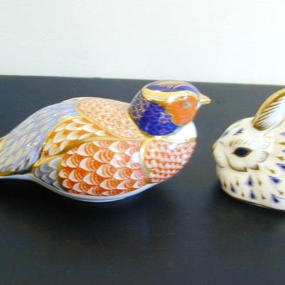 Royal Crown Derby Porcelain Bird & Rabbit Lot 439