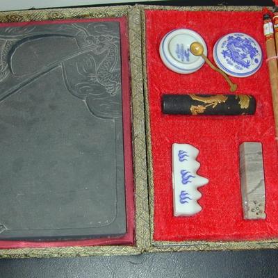 Vintage Chinese Calligraphy Set Lot 437