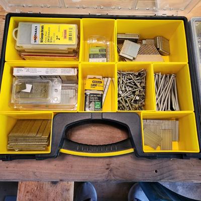 2 Stanley Parts Storage Organizer Carry Box 12 Compartments Plastic High Impact