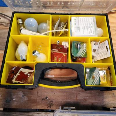 2 Stanley Parts Storage Organizer Carry Box 10 Compartments Plastic High Impact