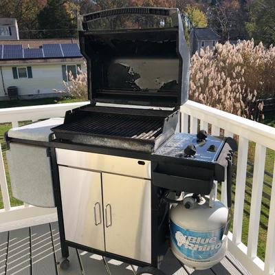 WEBER GENESIS SILVER BBQ Grill with Propane Tank