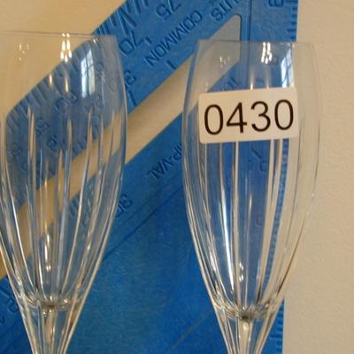 2 Christofle Crystal Iriana Champagne Flutes Glasses Lot 430