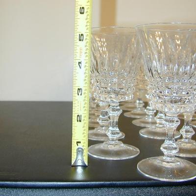 24 Crystal Glass Glasses - 3 Sizes Lot 415