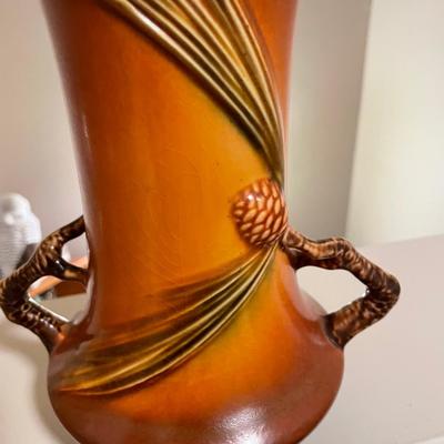 RARE Roseville pine cone vase