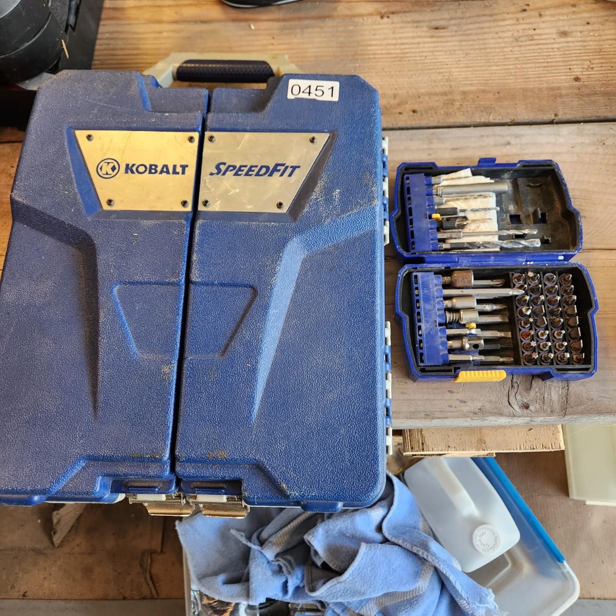 Kobalt SpeedFit Carry Case with Hex Shank Bit Set EstateSales