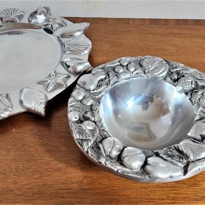 Lot #114  Set of two Pewter Serving Pieces