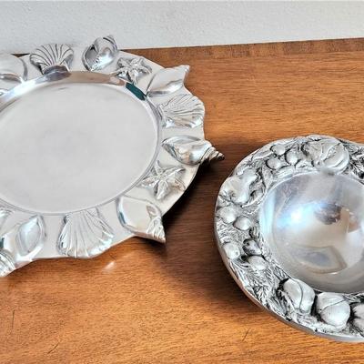 Lot #114  Set of two Pewter Serving Pieces