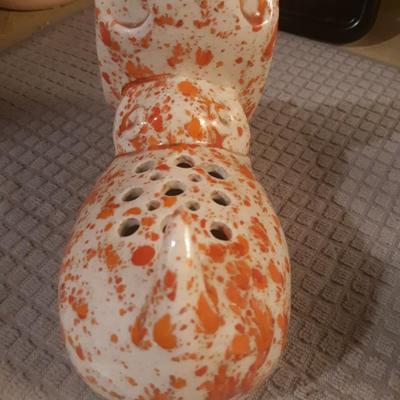 Vintage Abstract Pottery - Hippo Stem Holder/Flower Pot Art
