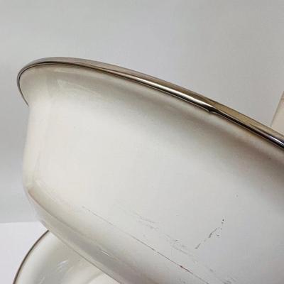 Pottery Barn White Enamel Bowls