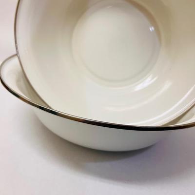 Pottery Barn White Enamel Bowls
