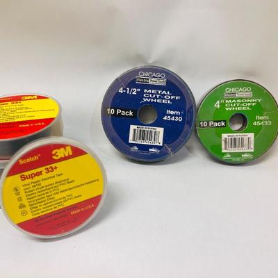 Variety of Masonry Wheels & 3M Super 33+ Tape
