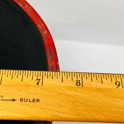 Christmas Tree in Wicker Basket and Red Basket